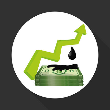 Oil price concept with icon design, vector illustration 10 eps graphic.のイラスト素材