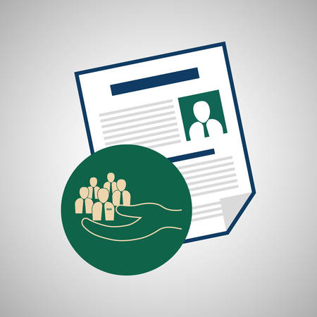 Human resources concept with icon design, vector illustration 10 eps graphic.のイラスト素材
