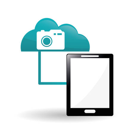 tablet concept with icon design, vector illustration 10 eps graphic.のイラスト素材