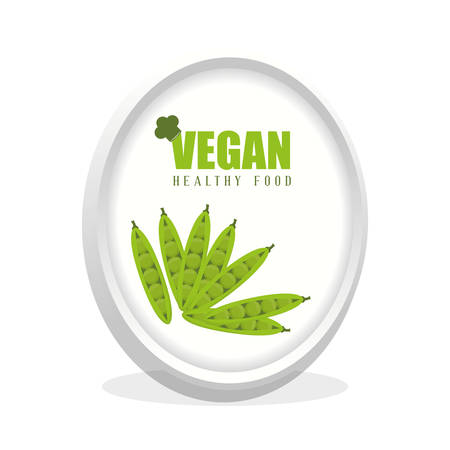 Vegan concept with icon design, vector illustration 10 eps graphic.のイラスト素材