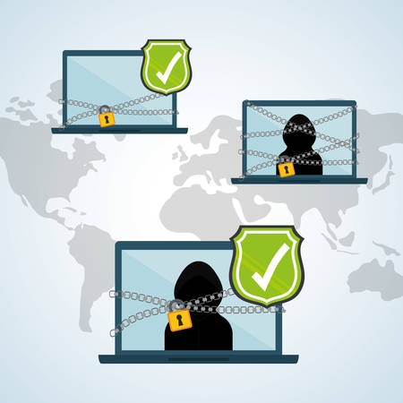 Security concept with icon design, vector illustration 10 eps graphic.のイラスト素材