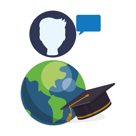 E-learning concept with icon design, vector illustration 10 eps graphic.のイラスト素材
