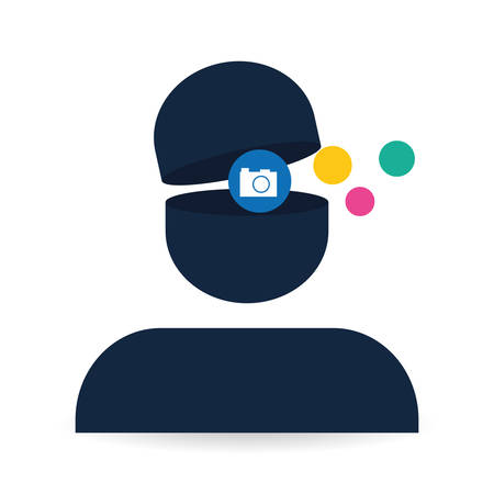 Social media concept with icon design, vector illustration 10 eps graphic.のイラスト素材