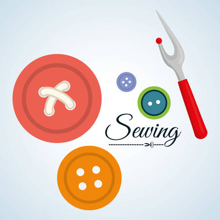 Sewing concept with icon design, vector illustration 10 eps graphic.のイラスト素材