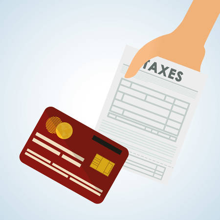 Taxes concept with icon design, vector illustration 10 eps graphic.のイラスト素材
