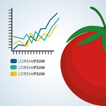 Food Infographic concept with icon design, vector illustration 10 eps graphic.のイラスト素材