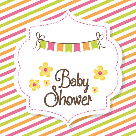 Baby shower concept with icon design, vector illustration 10 eps graphic.のイラスト素材
