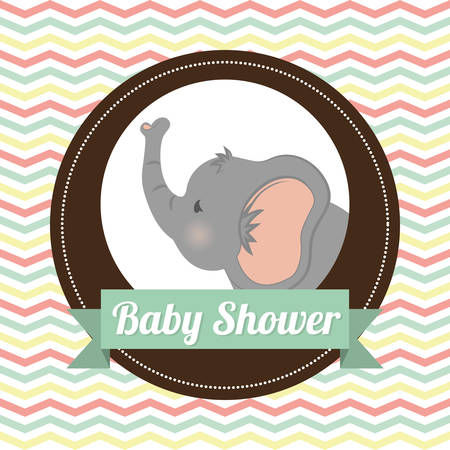 Baby shower concept with icon design, vector illustration 10 eps graphic.のイラスト素材