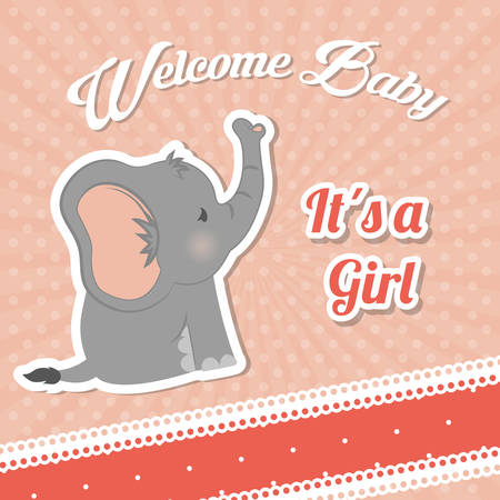 Baby shower concept with icon design, vector illustration 10 eps graphic.のイラスト素材