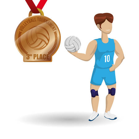 Volleyball concept with icon design, vector illustration 10 eps graphic.のイラスト素材