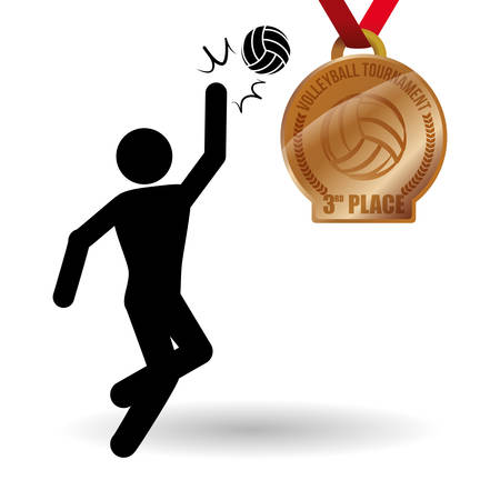 Volleyball concept with icon design, vector illustration 10 eps graphic.のイラスト素材