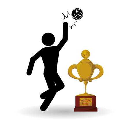 Volleyball concept with icon design, vector illustration 10 eps graphic.のイラスト素材