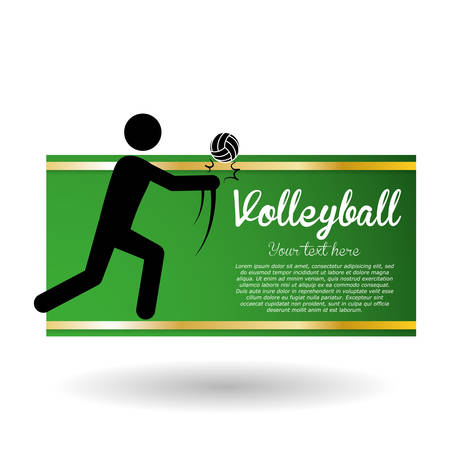 Volleyball concept with icon design, vector illustration 10 eps graphic.のイラスト素材