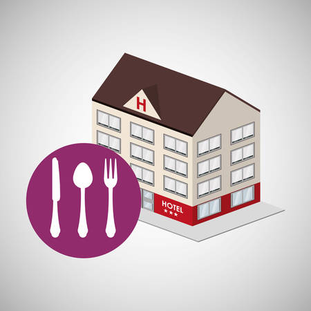 Hotel  concept with icon design, vector illustration 10 eps graphic.のイラスト素材