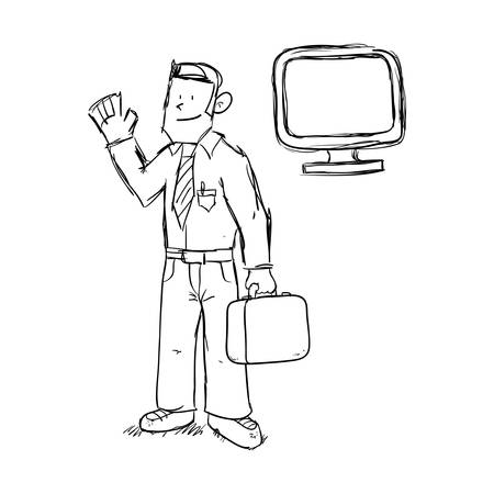 Businessman concept with icon design, vector illustration 10 eps graphic.のイラスト素材