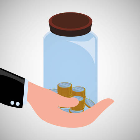 Financial item concept with icon design, vector illustration 10 eps graphic.のイラスト素材