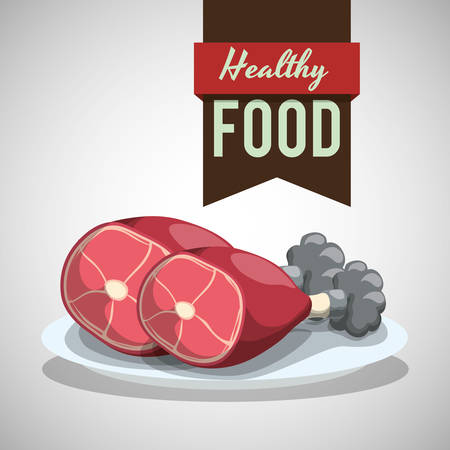 Healhy food concept with icon design, vector illustration 10 eps graphic.のイラスト素材