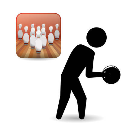Bowling concept with icon design, vector illustration 10 eps graphic.のイラスト素材