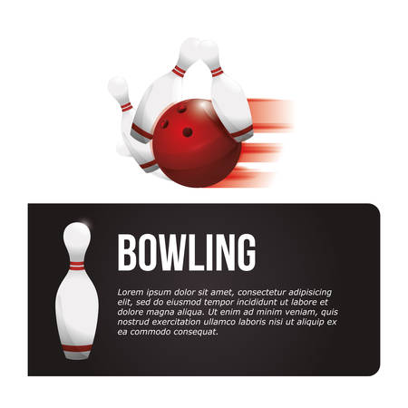 Bowling concept with icon design, vector illustration 10 eps graphic.のイラスト素材