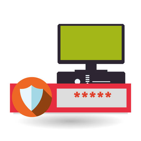 Data security concept with icon design, vector illustration 10 eps graphic.のイラスト素材