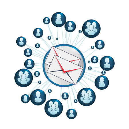 Social Network concept with icon design, vector illustration 10 eps graphic.のイラスト素材