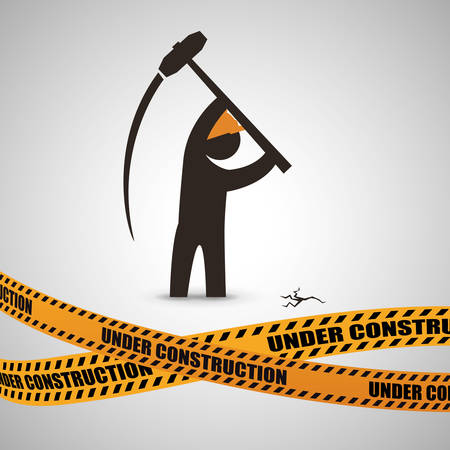 Under construction concept with icon design, vector illustration 10 eps graphic.のイラスト素材