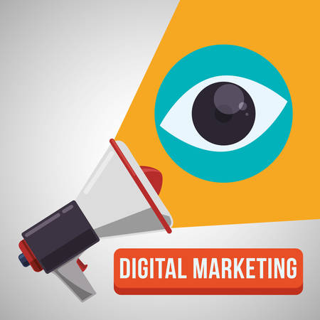 Digital Marketing concept with icon design, vector illustration 10 eps graphic.のイラスト素材