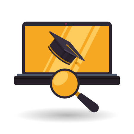E-learning concept with icon design, vector illustration 10 eps graphic.のイラスト素材