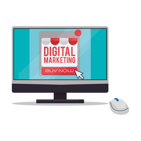 Digital Marketing concept with icon design, vector illustration 10 eps graphic.のイラスト素材