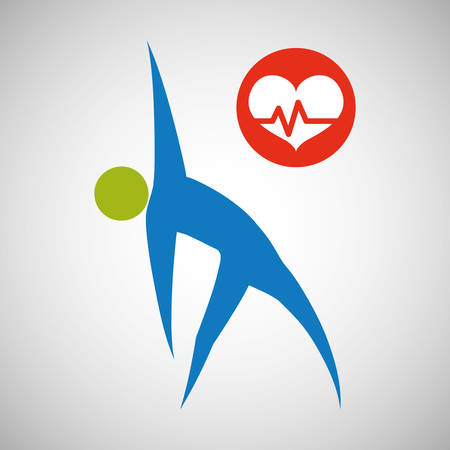 Healhy Lifestyle concept with icon design, vector illustration 10 eps graphic.のイラスト素材