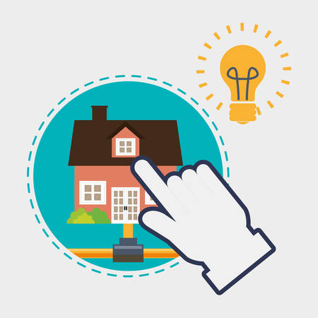 Home automation concept with icon design, vector illustration 10 eps graphic.のイラスト素材