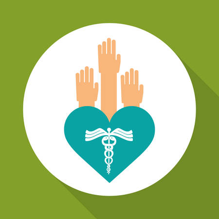 Medical care concept with icon design, vector illustration 10 eps graphic.のイラスト素材