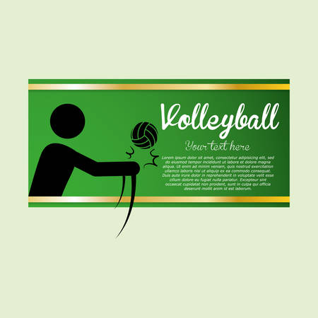 Volleyball concept with icon design, vector illustration 10 eps graphic.のイラスト素材