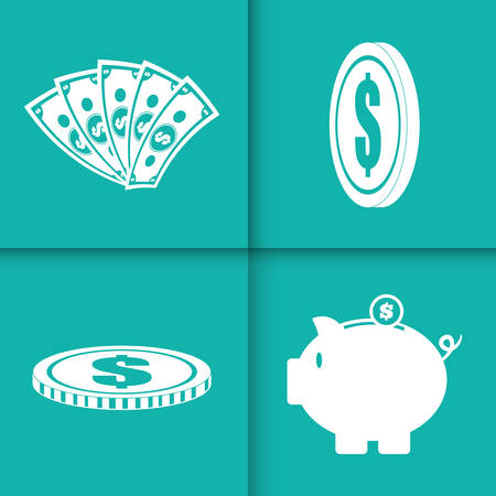 Money concept with icon design, vector illustration 10 eps graphic.のイラスト素材