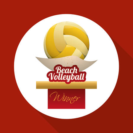 Volleyball concept with icon design, vector illustration 10 eps graphic.のイラスト素材