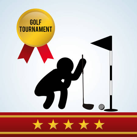 Golf concept with icon design, vector illustration 10 eps graphic.のイラスト素材