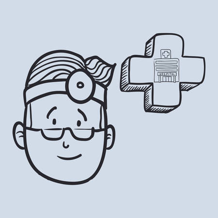 Medial care concept with icon design, vector illustration 10 eps graphic.のイラスト素材