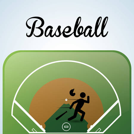 Baseball concept with icon design, vector illustration 10 eps graphic.のイラスト素材