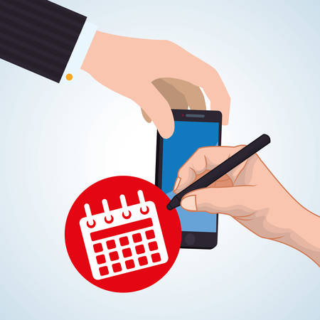 smartphone concept with icon design, vector illustration graphic.のイラスト素材