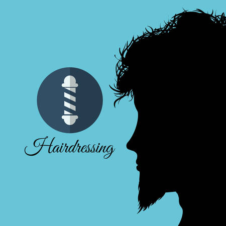 Hair salon concept with icon design, vector illustration 10 eps graphic.のイラスト素材