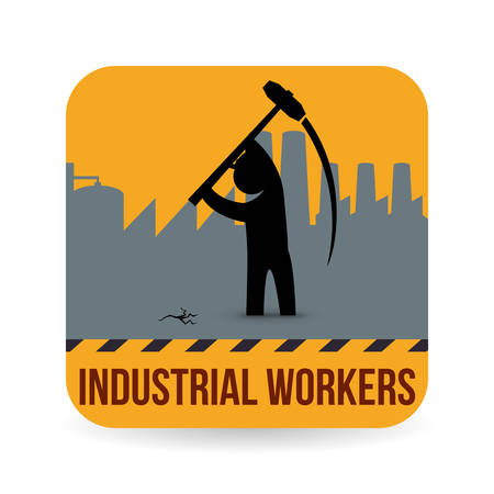 Worker concept with icon design, vector illustration 10 eps graphic.のイラスト素材