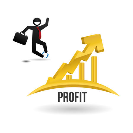 Profit concept with icon design, vector illustration 10 eps graphic.のイラスト素材