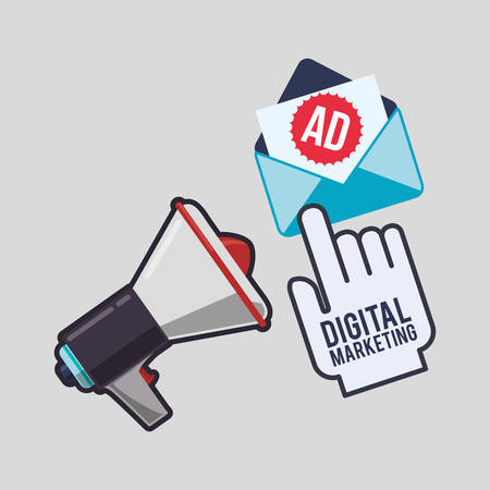 Digital Marketing concept with icon design, vector illustration 10 eps graphic.のイラスト素材