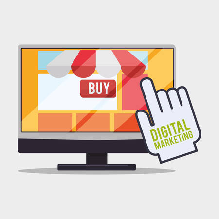 Digital Marketing concept with icon design, vector illustration 10 eps graphic.のイラスト素材