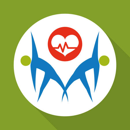 Healhy Lifestyle concept with icon design, vector illustration 10 eps graphic.のイラスト素材