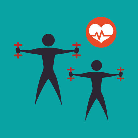 Healhy Lifestyle concept with icon design, vector illustration 10 eps graphic.のイラスト素材