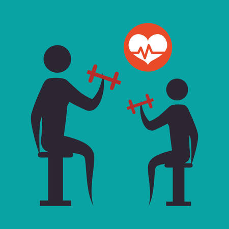 Healhy Lifestyle concept with icon design, vector illustration 10 eps graphic.のイラスト素材