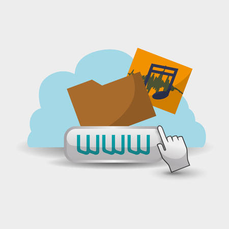Cloud computing concept with icon design, vector illustration 10 eps graphic.のイラスト素材