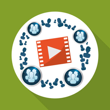 Social Network concept with icon design, vector illustration 10 eps graphic.のイラスト素材