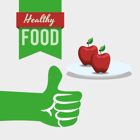 Healhy food concept with icon design, vector illustration 10 eps graphic.のイラスト素材